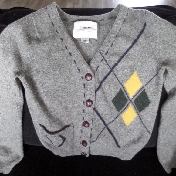 HERITAGE Size S Long Sleeve Gray CARDIGAN SWEATER - Picture 5 of 7